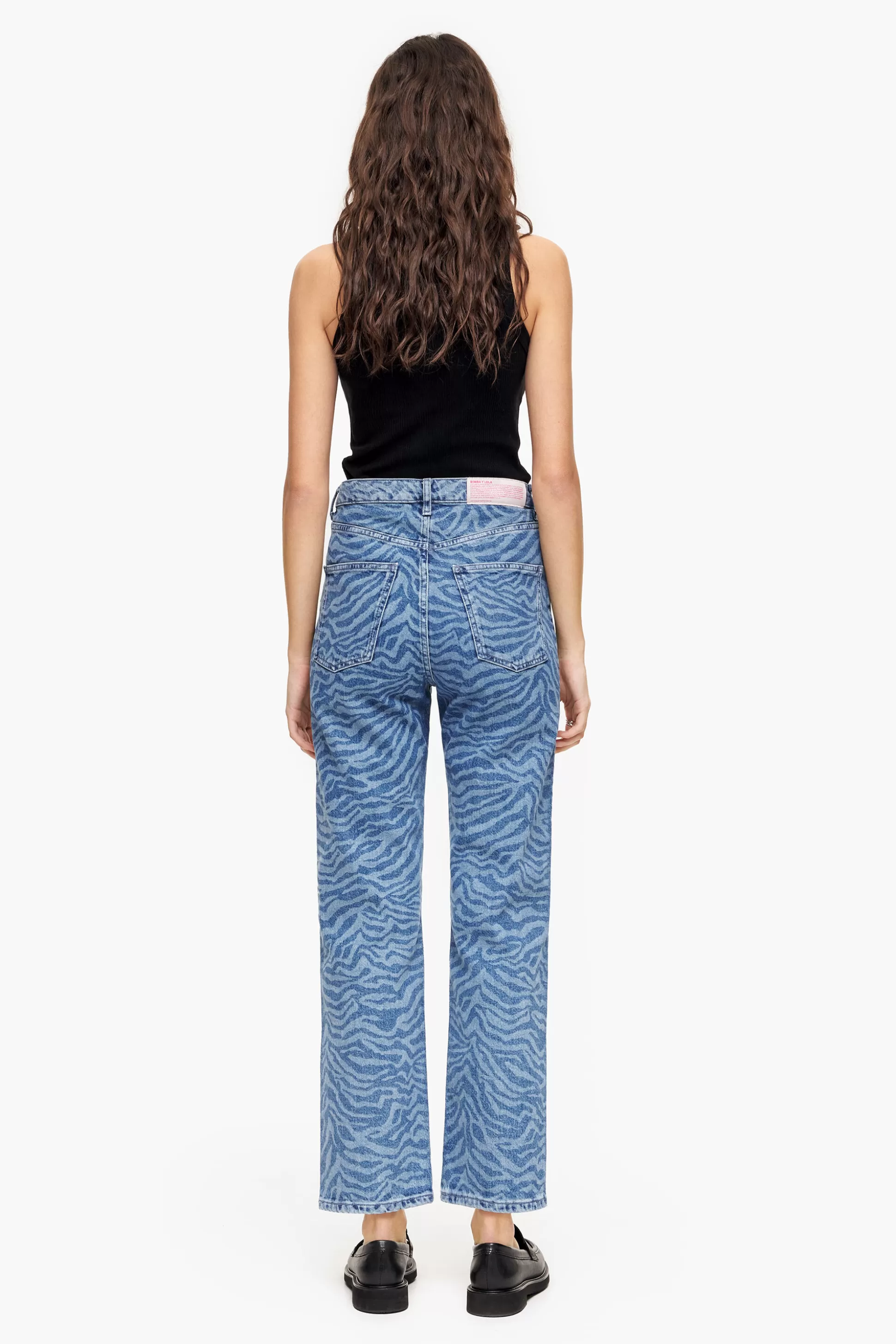 Best BIMBA Y LOLA Straight Cropped- Pantaloni Jeans Dritti Tiger Blu Tiger Denim