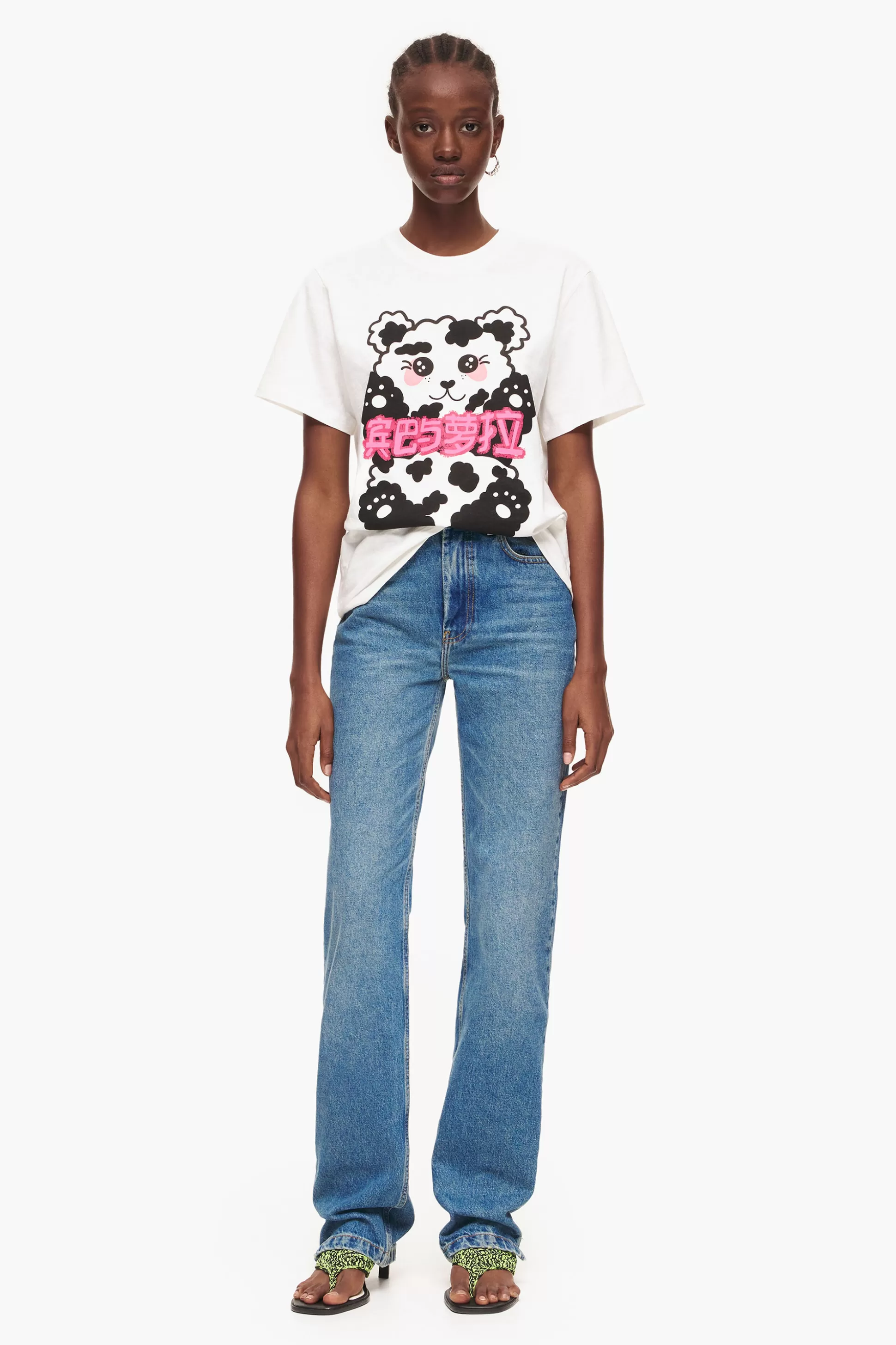 Hot BIMBA Y LOLA Straight Full Length - Jeans De Corte Reto Azuis. Medium Blue