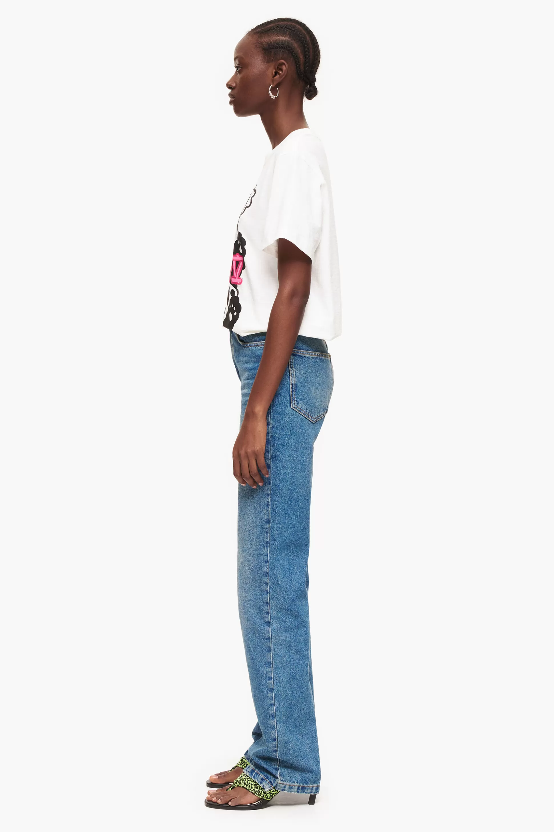 Hot BIMBA Y LOLA Straight Full Length - Jeans De Corte Reto Azuis. Medium Blue