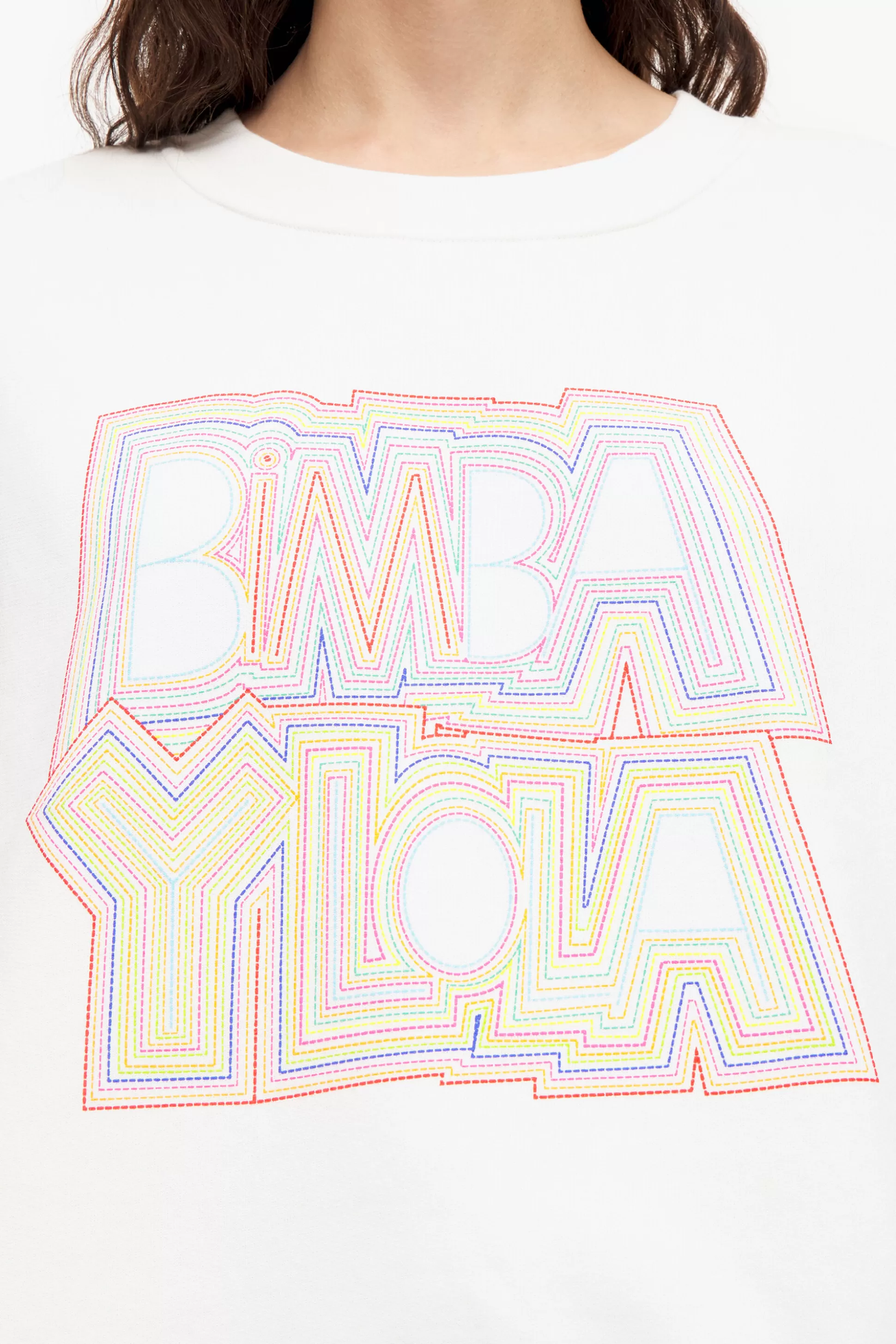 Discount BIMBA Y LOLA Sweatshirt Logo Branca White