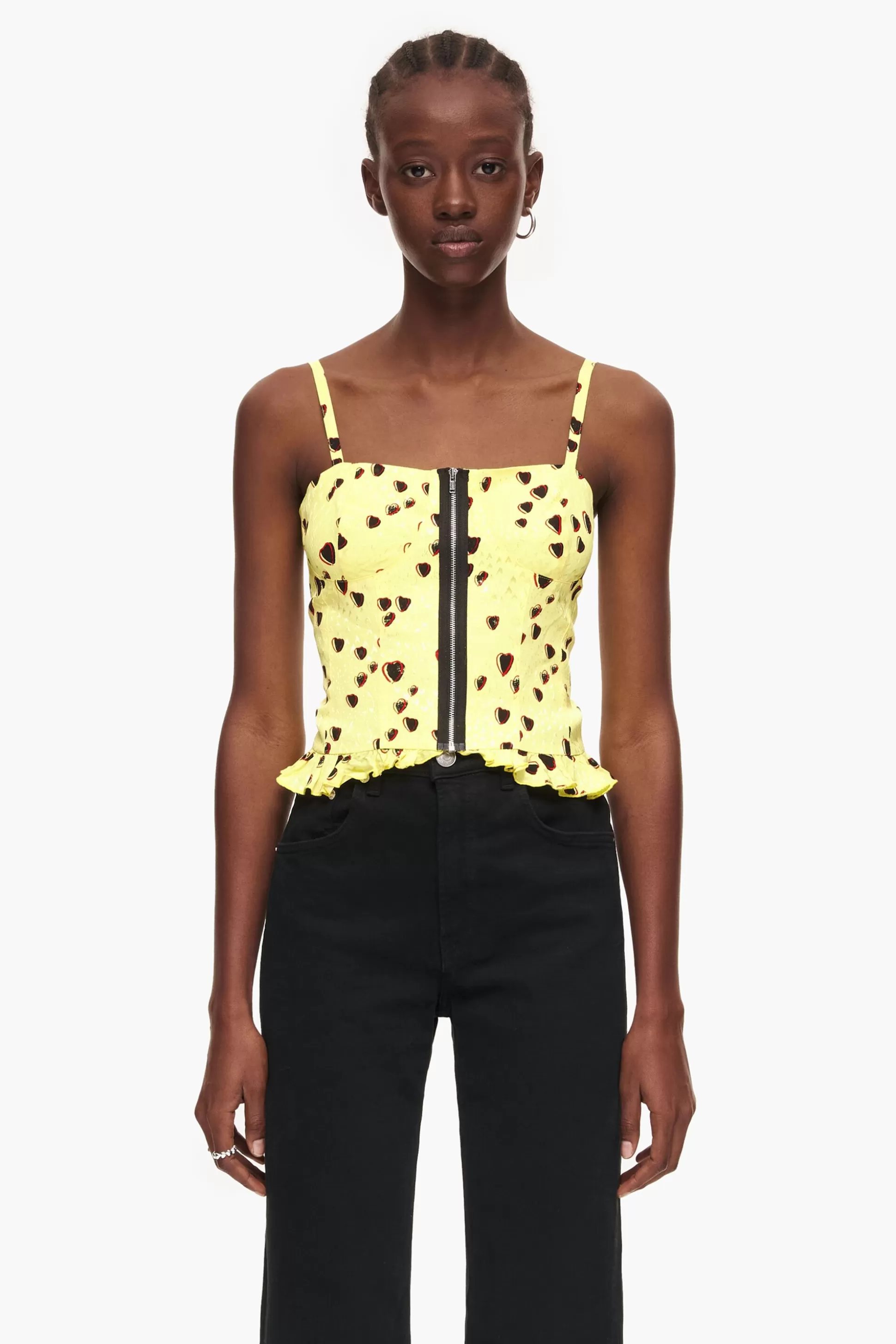 Discount BIMBA Y LOLA Top Corset Small Hearts Amarelo Small Hearts Yellow