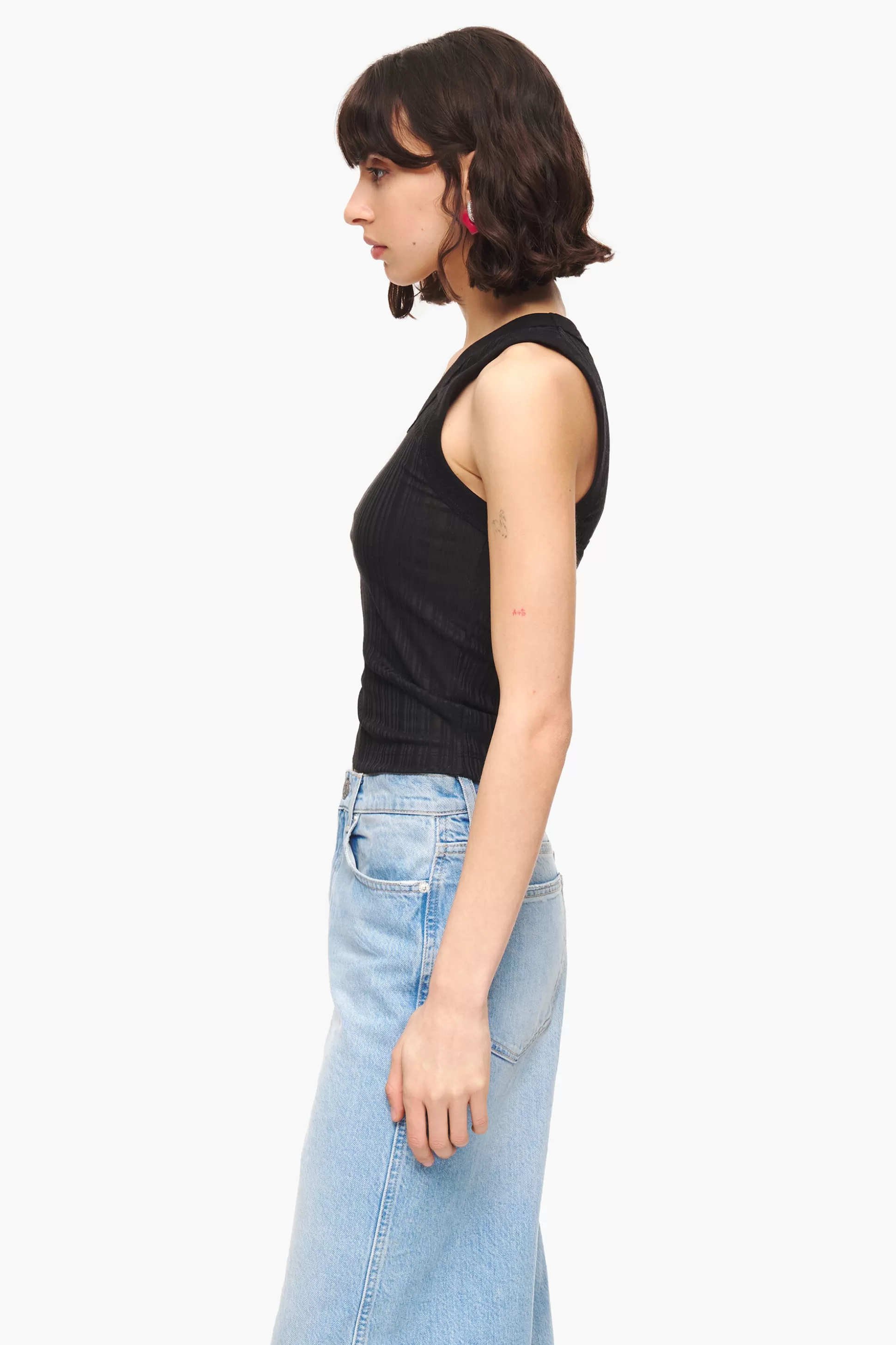 Shop BIMBA Y LOLA Top Justo Preto Black