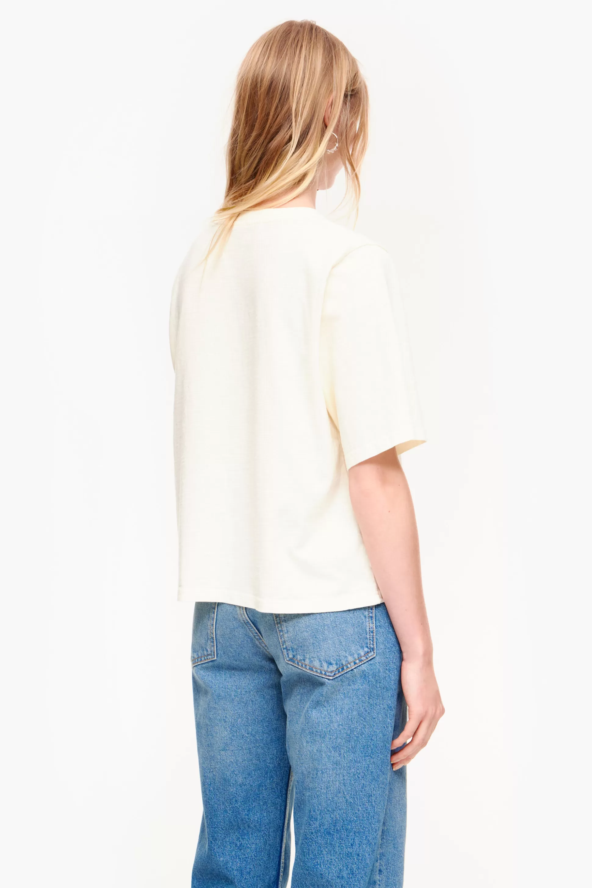 Shop BIMBA Y LOLA T-Shirt Algodao Logo Bimba Flor Baunilha Vanilla