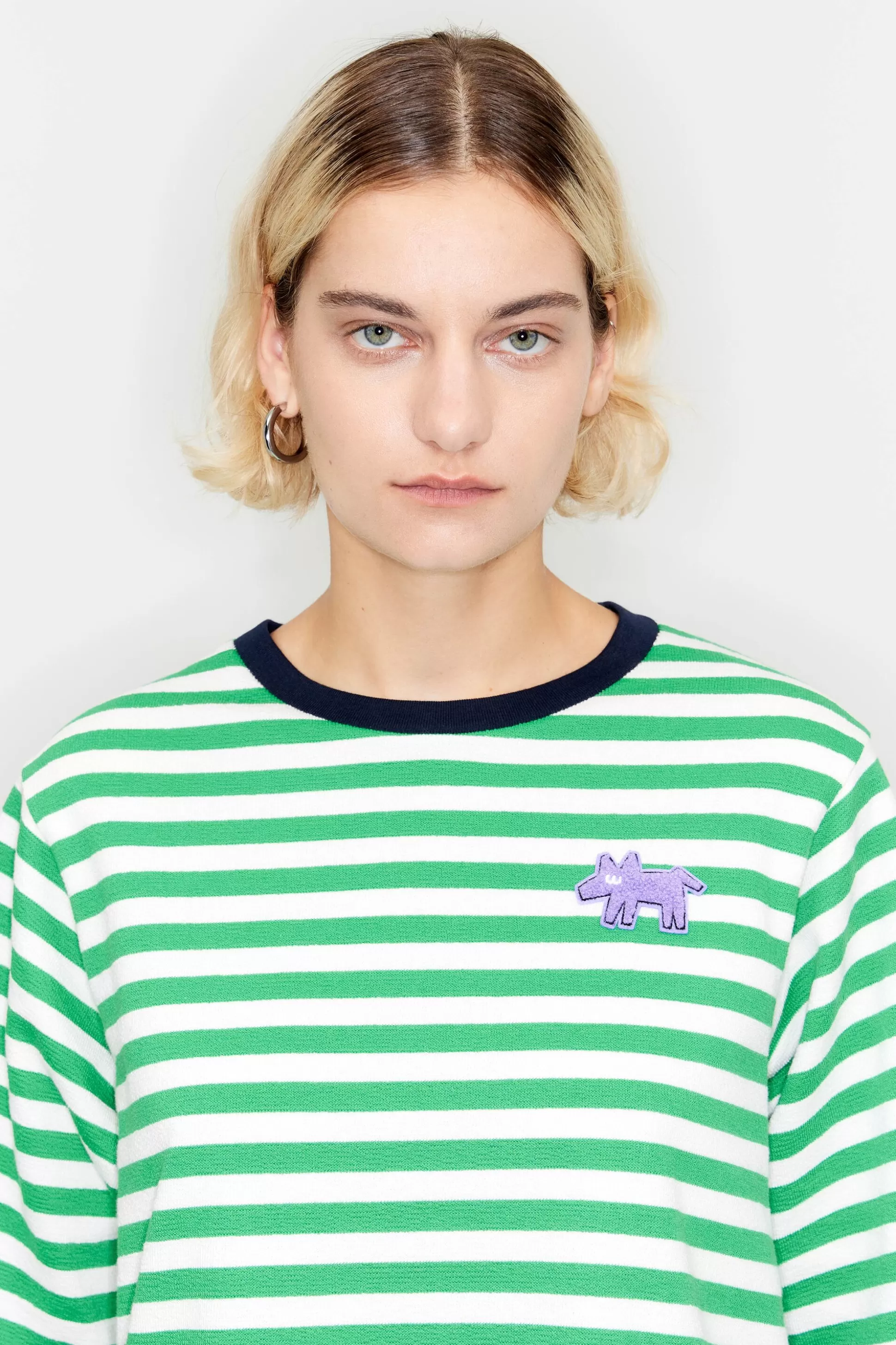 Cheap BIMBA Y LOLA T-Shirt Cao Riscas Verde Green