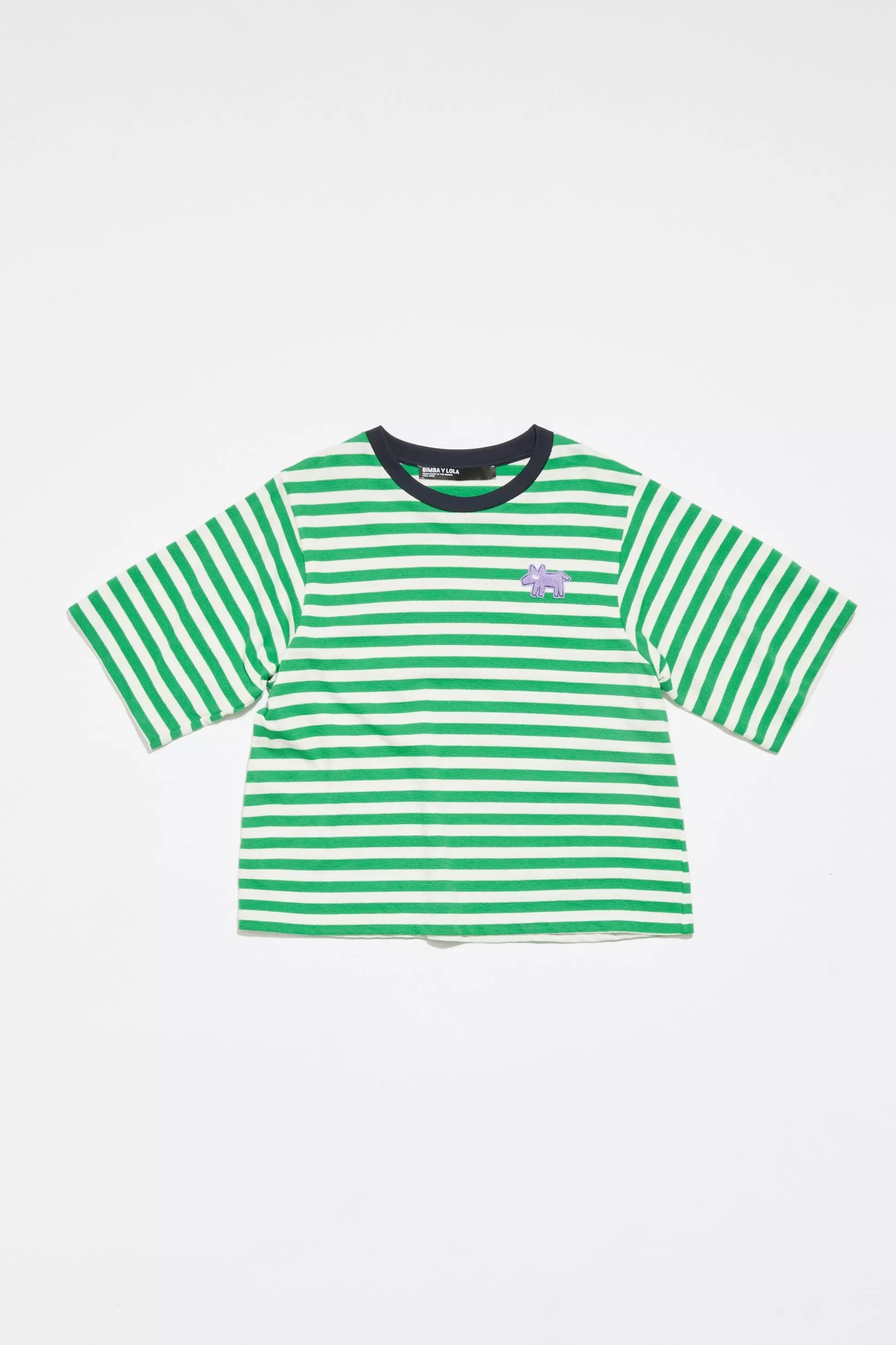 Cheap BIMBA Y LOLA T-Shirt Cao Riscas Verde Green