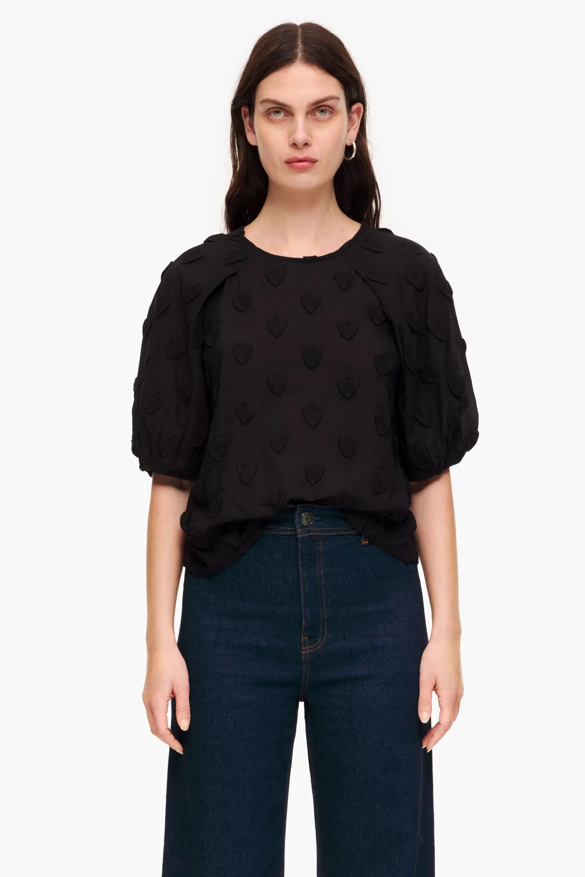 Sale BIMBA Y LOLA T-Shirt Duplo Tecido Preta Black