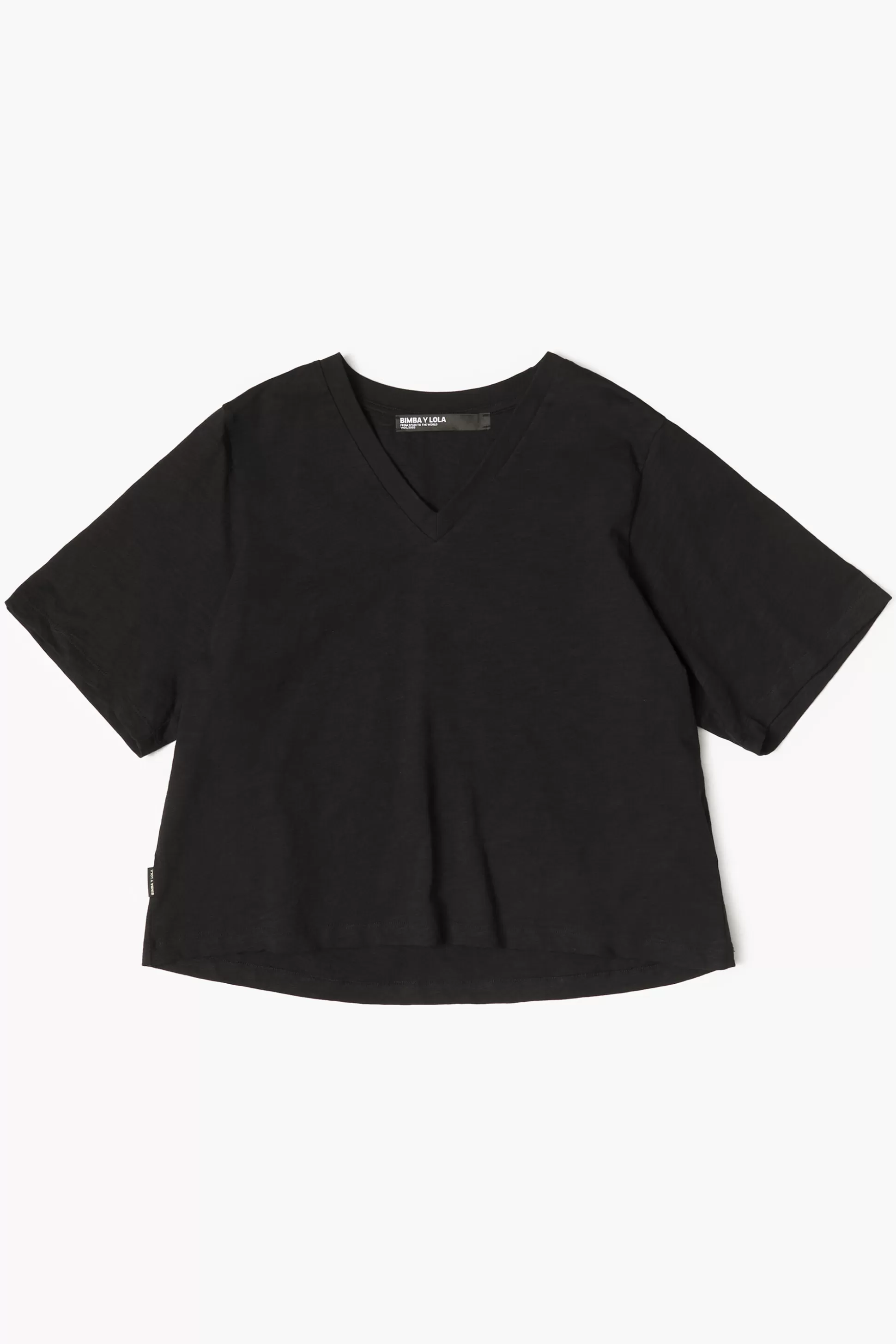 Clearance BIMBA Y LOLA T-Shirt Evase Algodao Preta Black