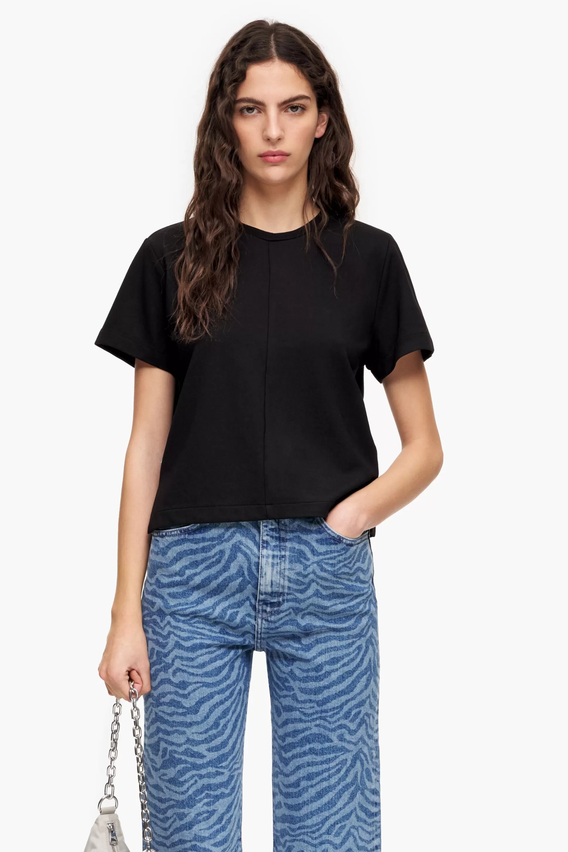 Clearance BIMBA Y LOLA T-Shirt Evase Preta Black