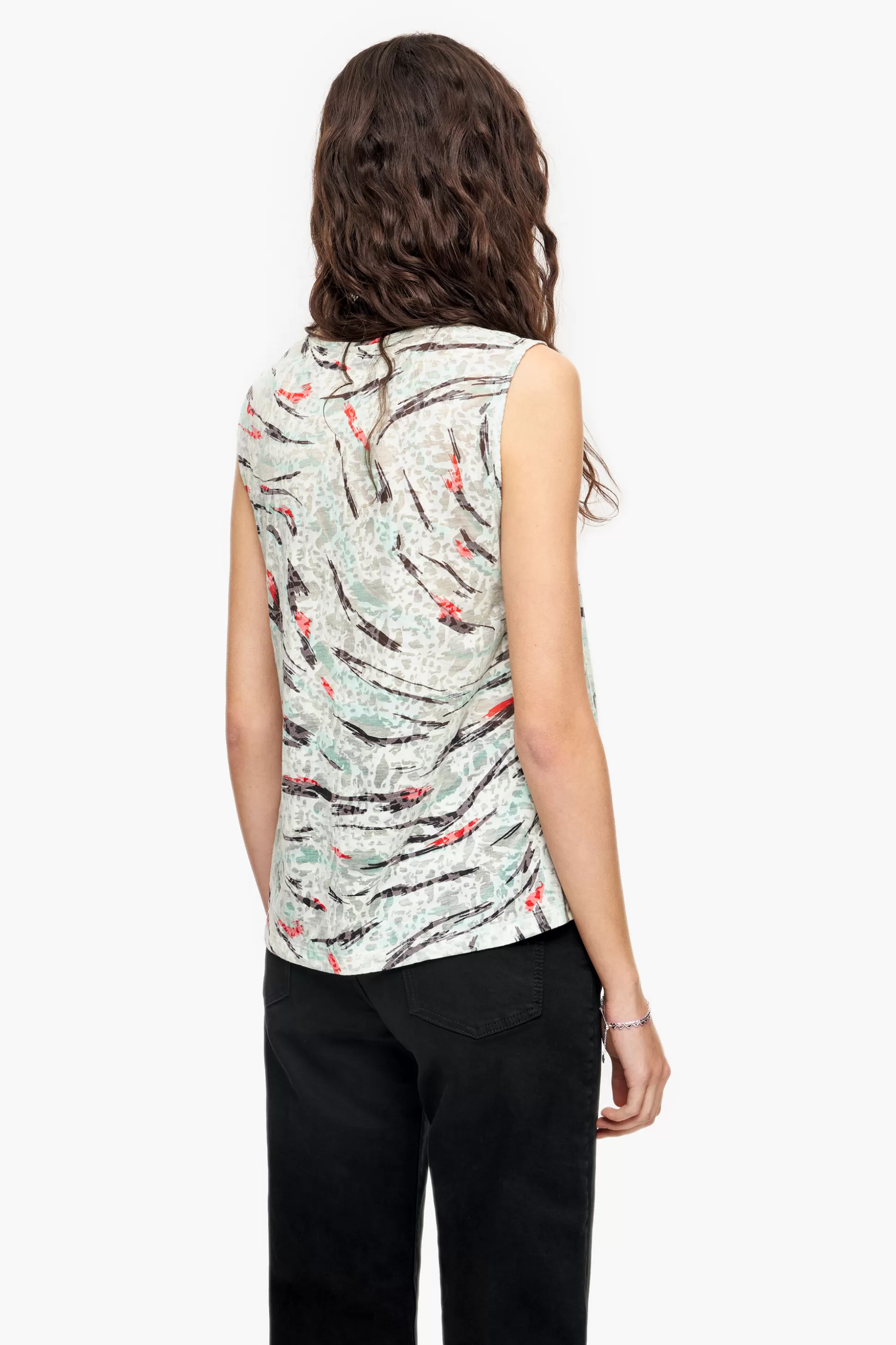 Flash Sale BIMBA Y LOLA T-Shirt Evase Print Butterfly Wing Menta Butterfly Wing Mint