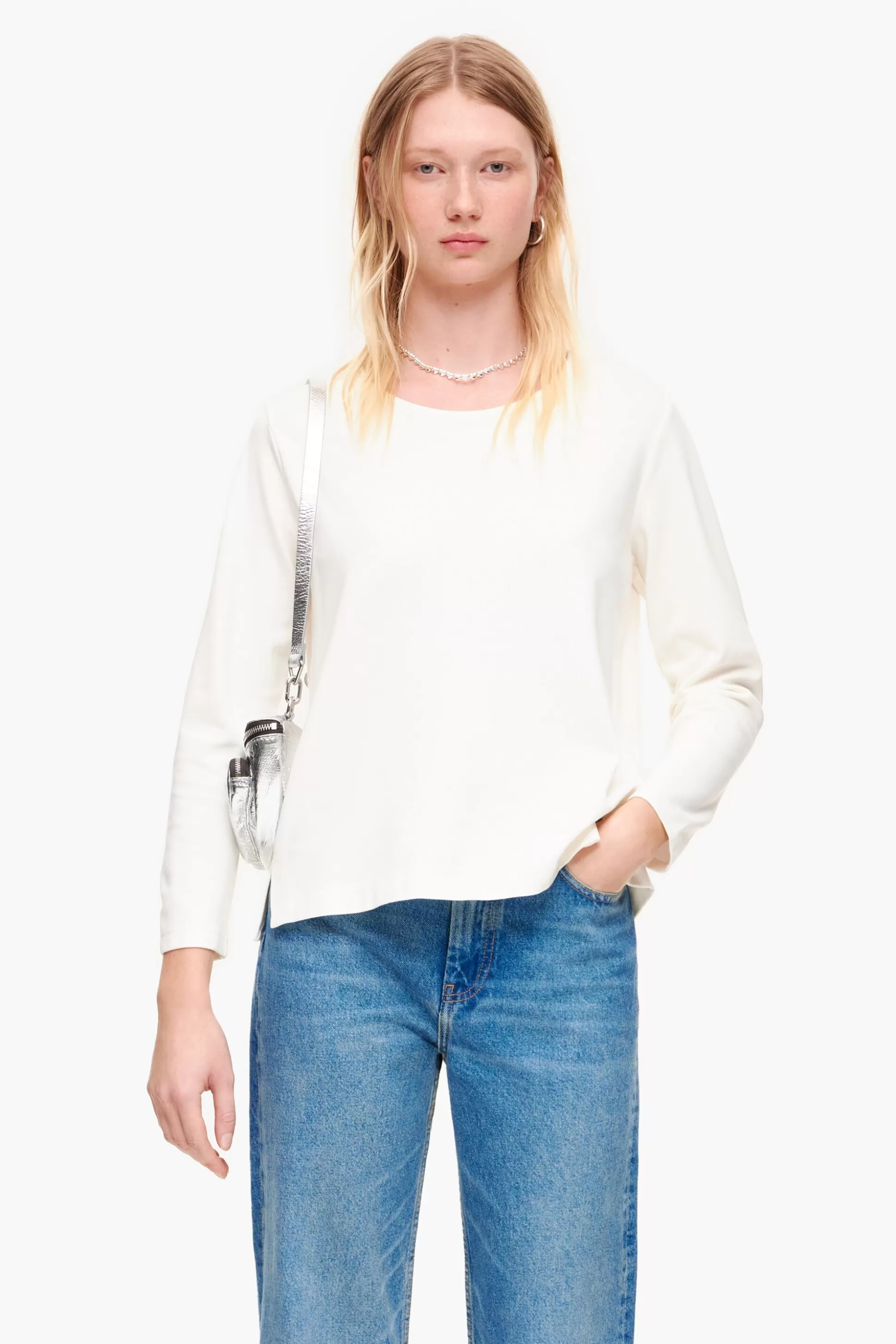 Cheap BIMBA Y LOLA T-Shirt Malha Branca Ivory