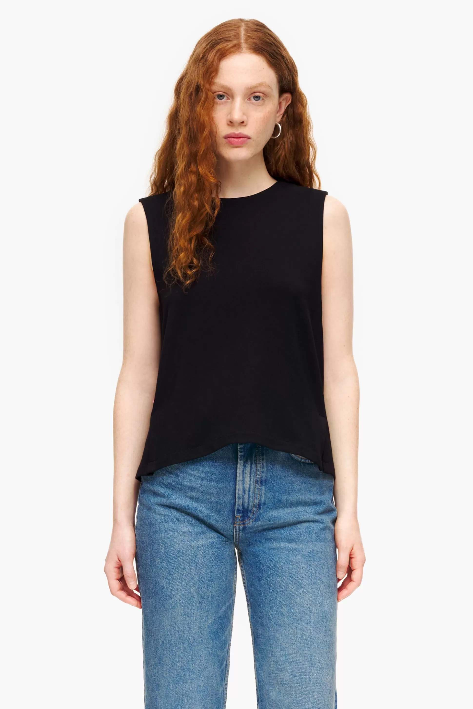 Store BIMBA Y LOLA T-Shirt Malha Roma Preta Black