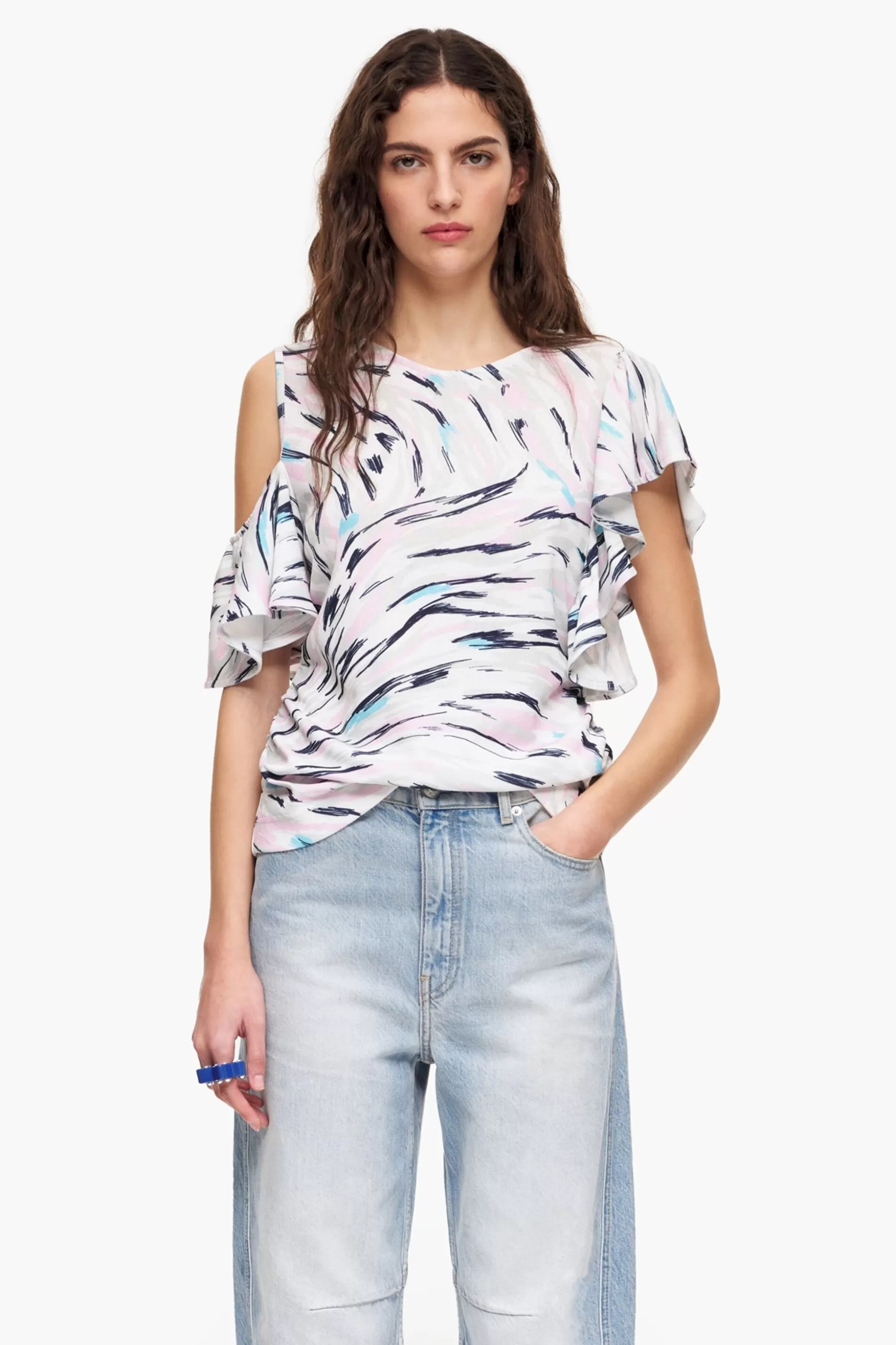 Flash Sale BIMBA Y LOLA T-Shirt Print Butterfly Wing Branca Butterfly Wing White