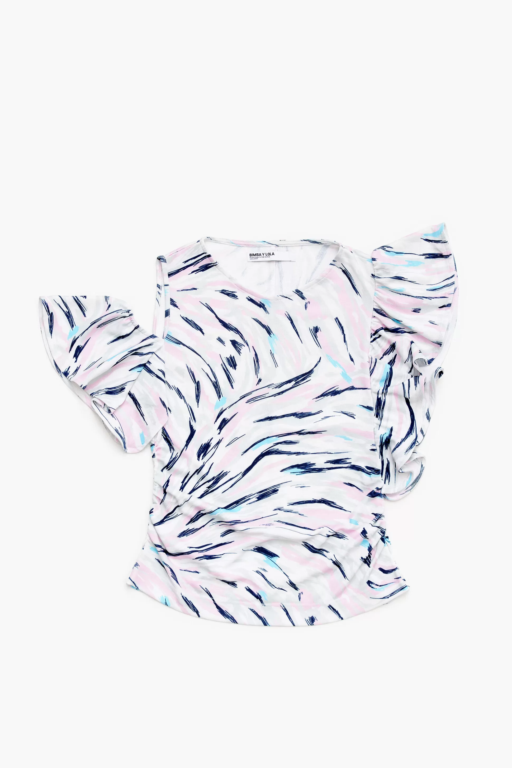 Flash Sale BIMBA Y LOLA T-Shirt Print Butterfly Wing Branca Butterfly Wing White