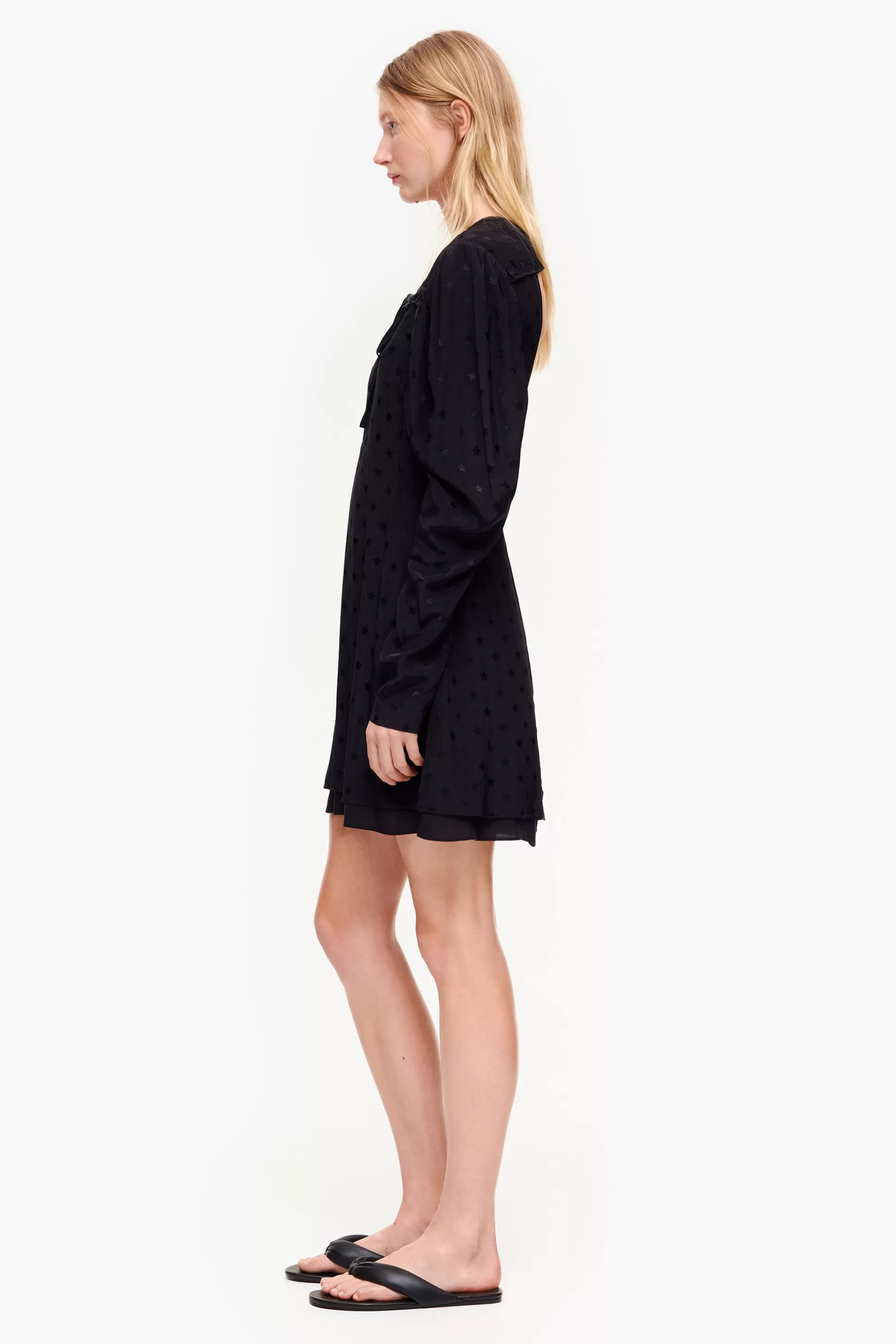 Cheap BIMBA Y LOLA Vestido Curto Fluido Jacquard Preto Black