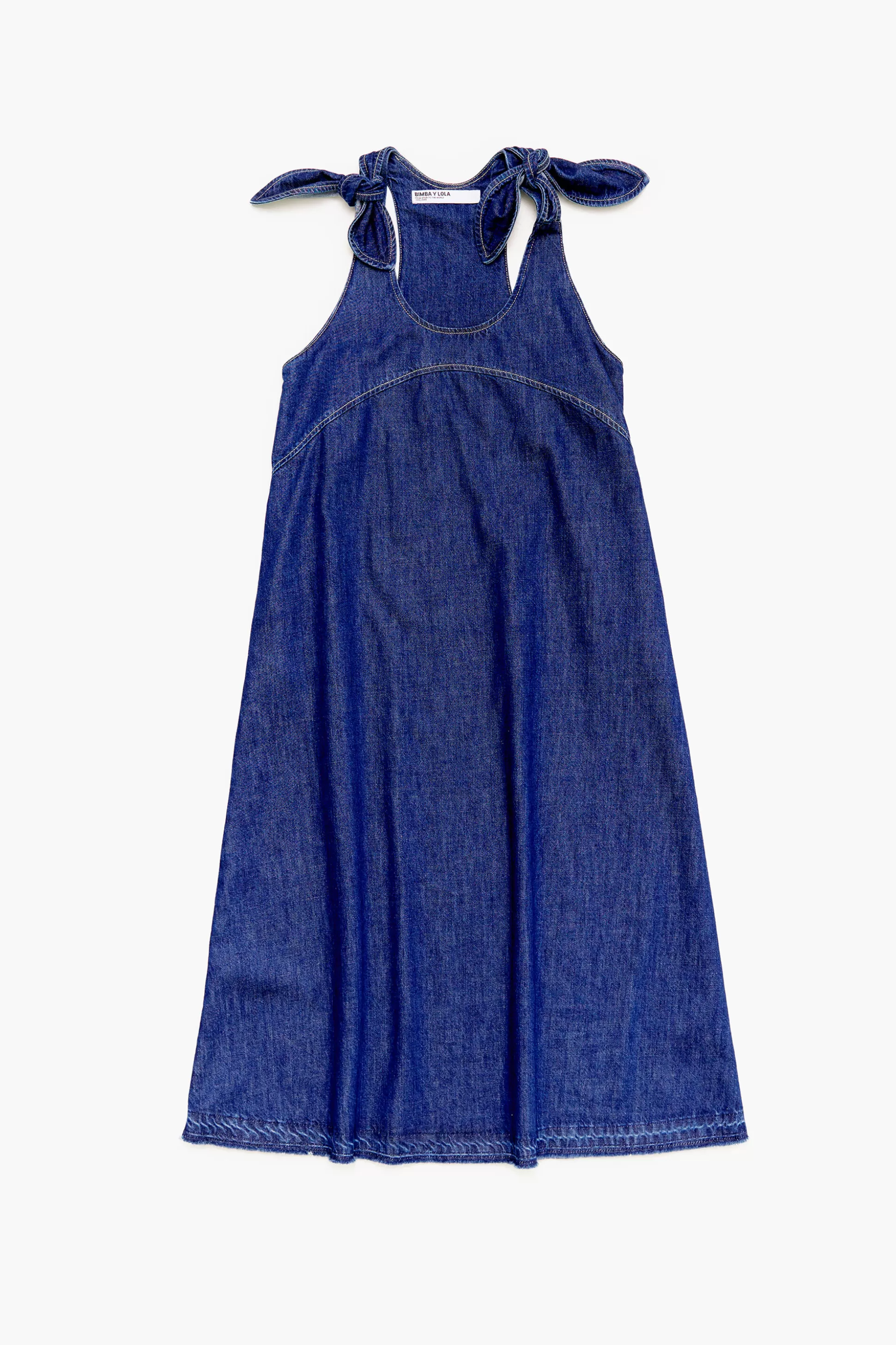 Clearance BIMBA Y LOLA Vestido De Ganga Evase Azul-Escuro Dark Blue