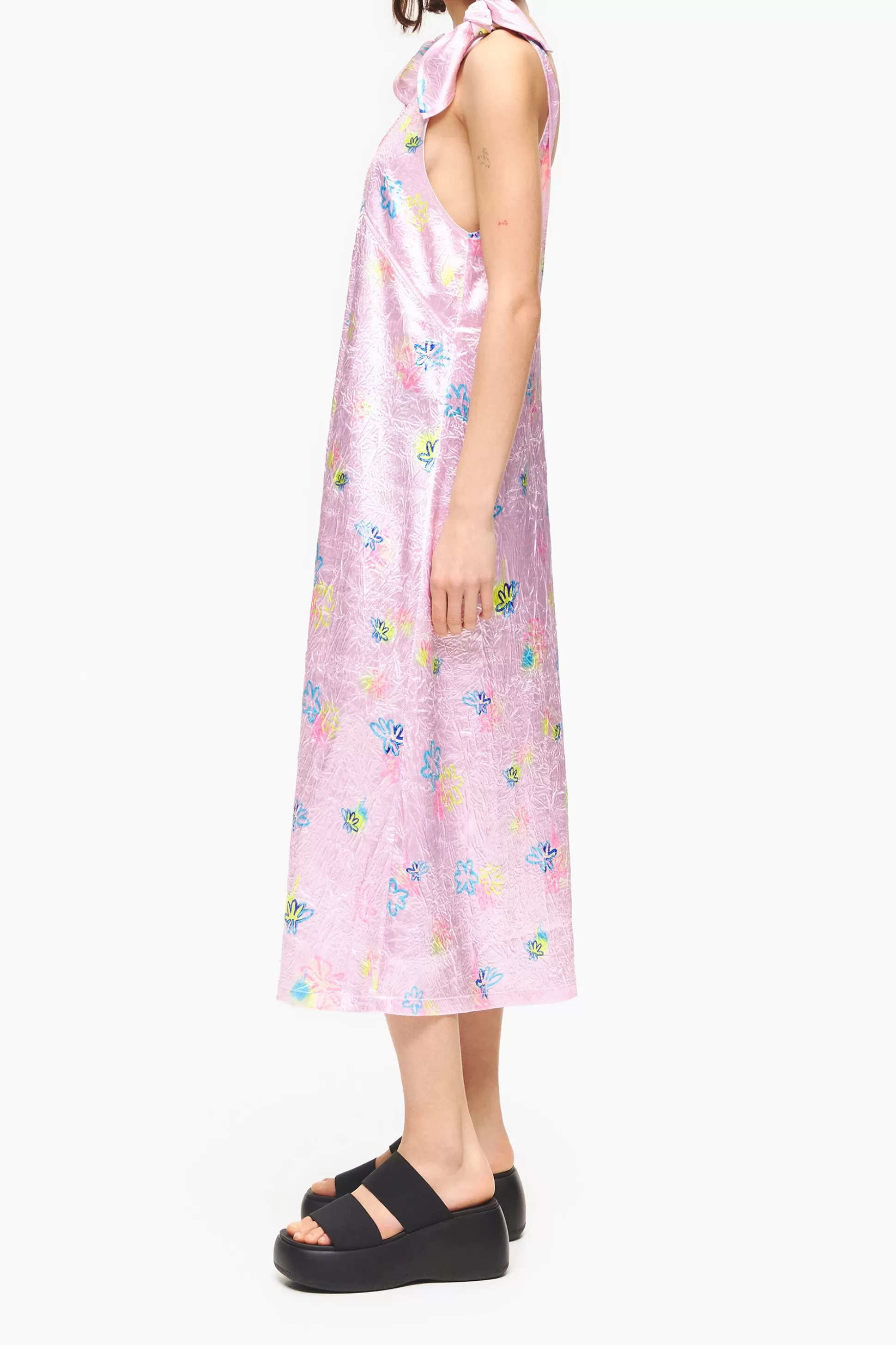 Clearance BIMBA Y LOLA Vestido Evase Midi Print Spray Flowers Rosa Spray Flowers Light Pink