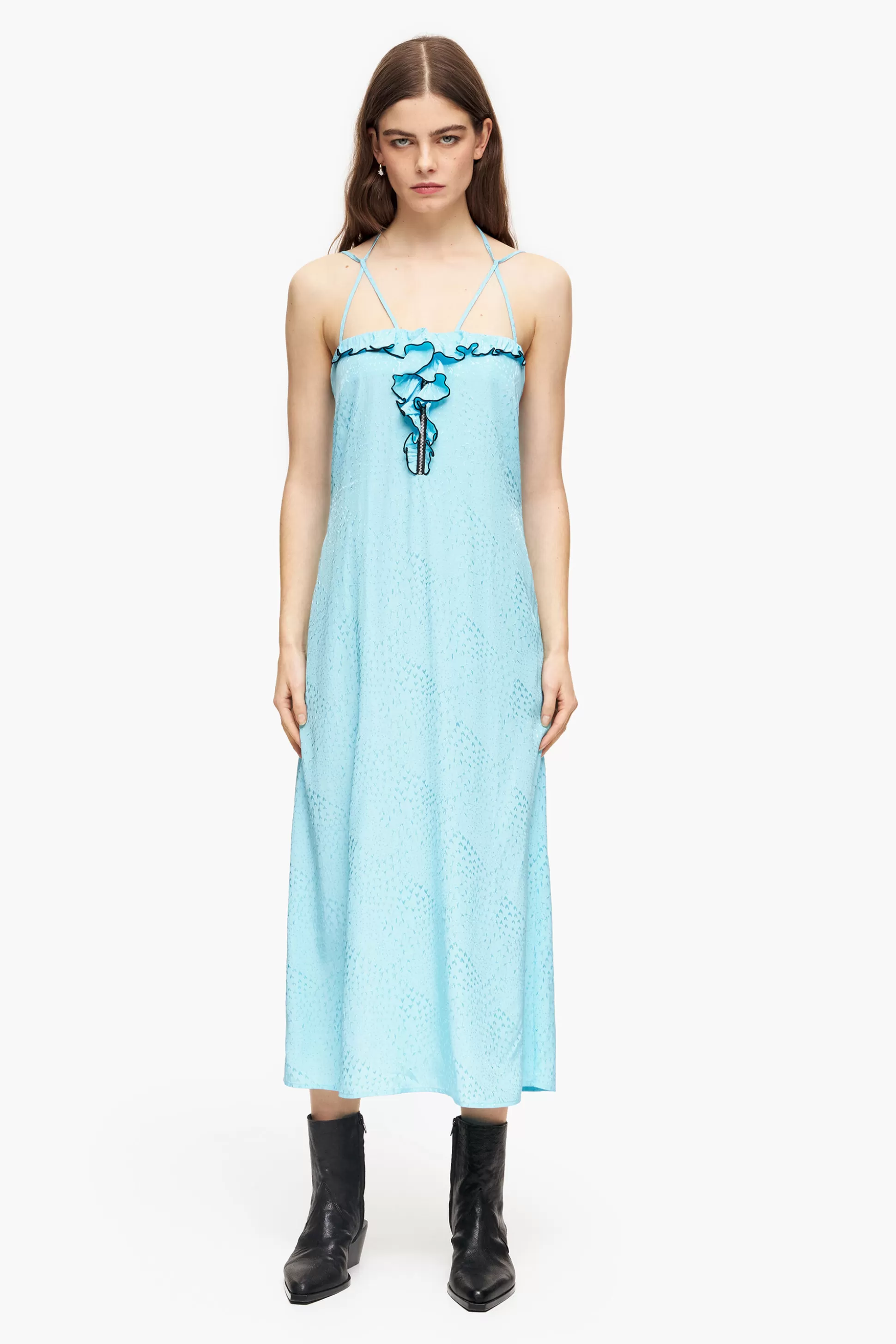 Outlet BIMBA Y LOLA Vestido Fluido Midi Azul Light Blue