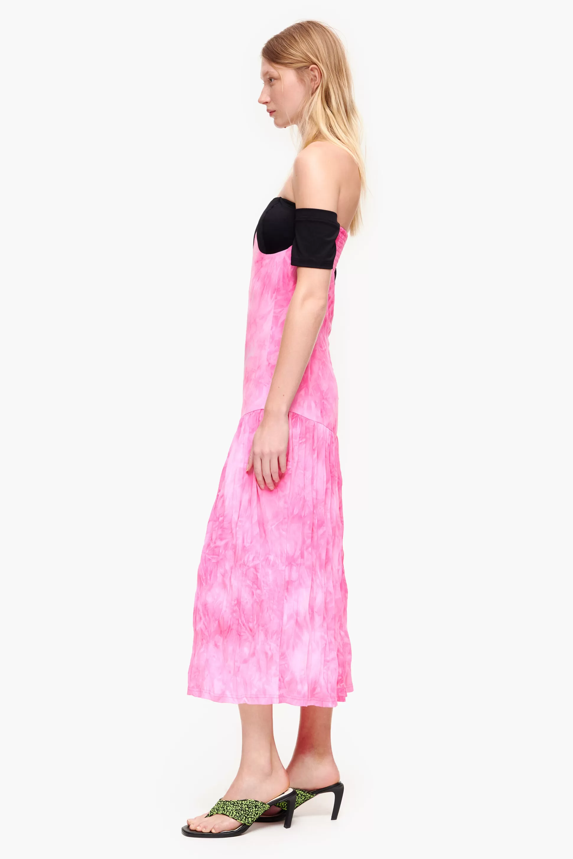 Cheap BIMBA Y LOLA Vestido Fluido Midi Rosa Pink