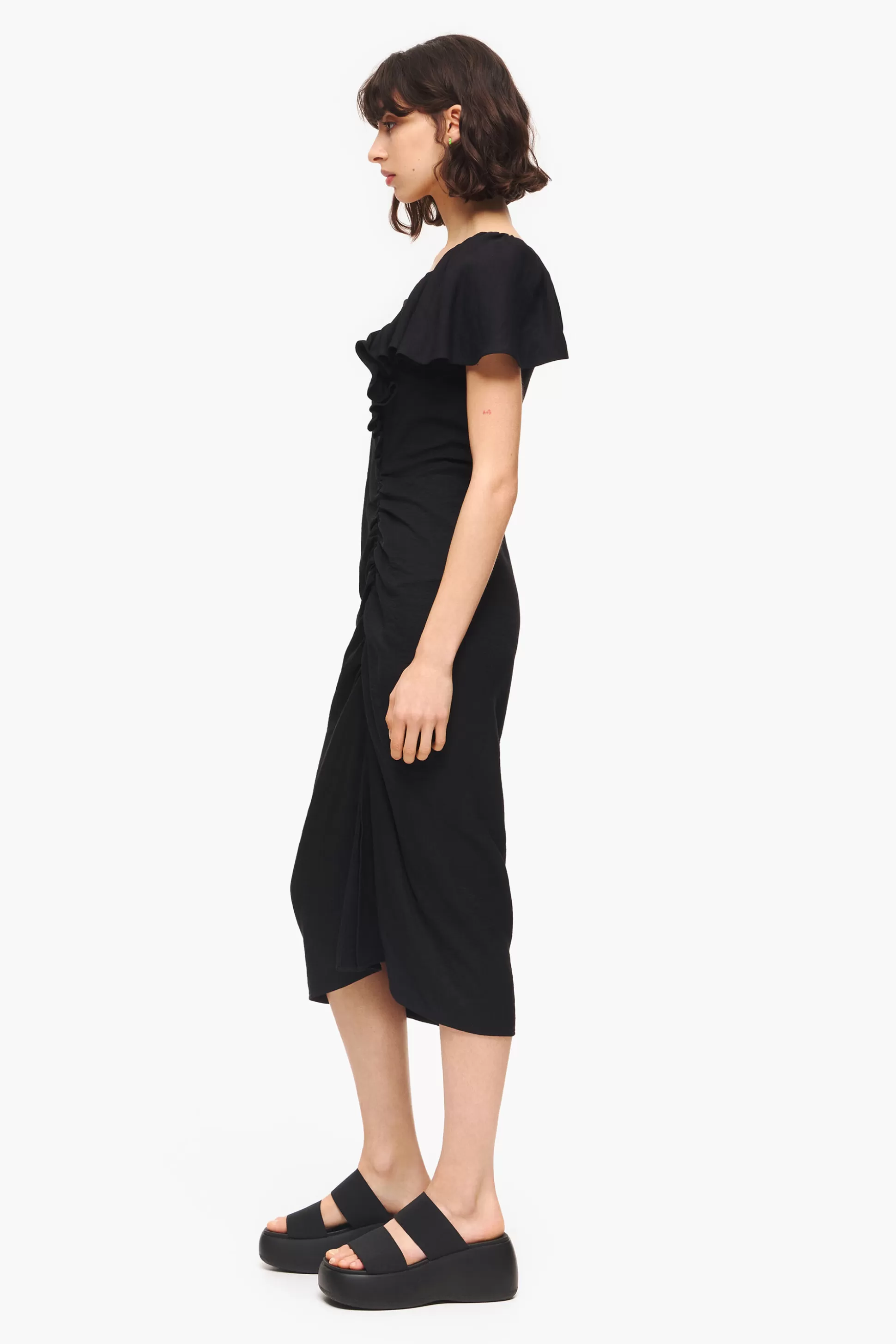 Sale BIMBA Y LOLA Vestido Midi Preto Black