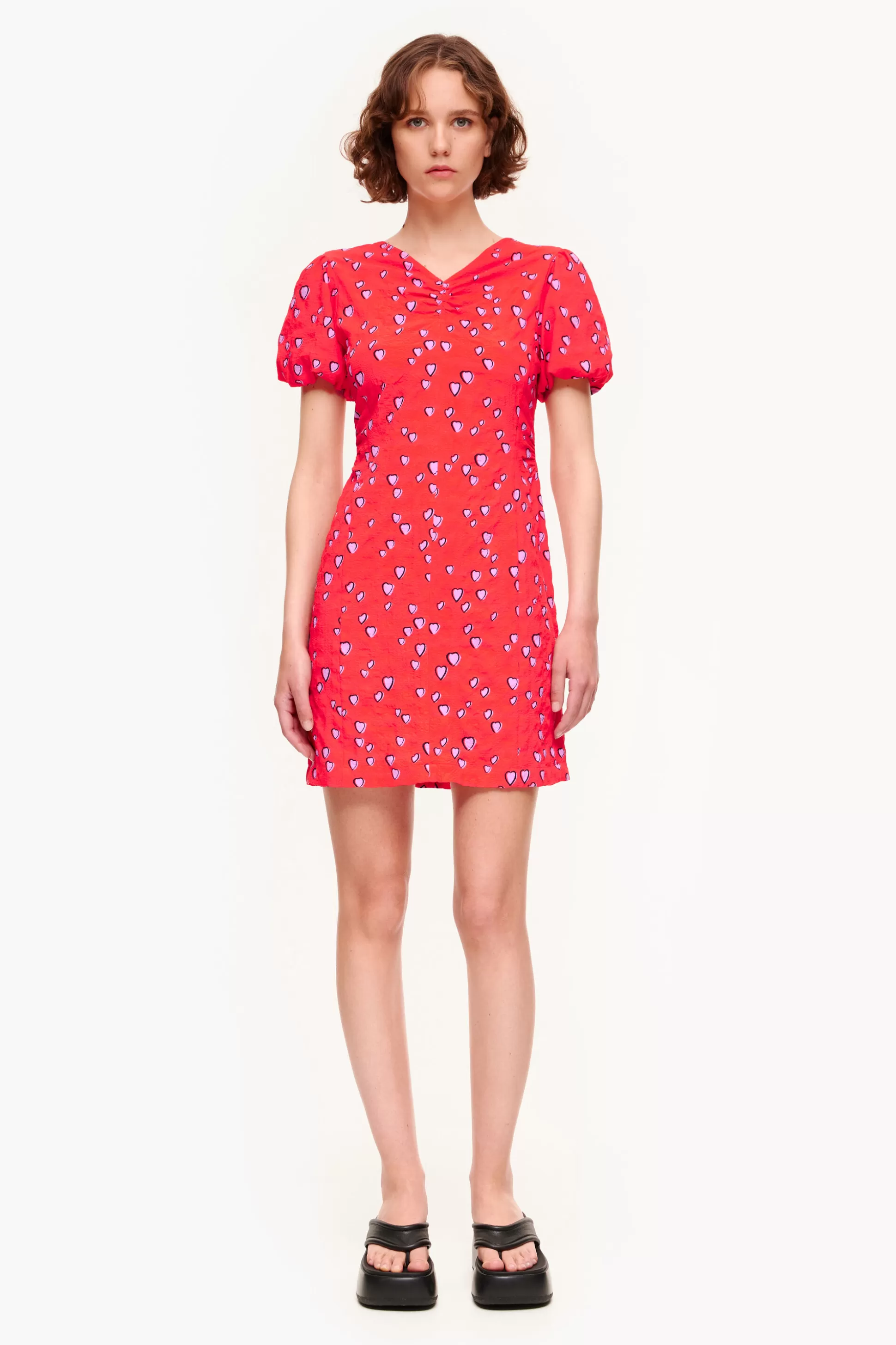 Best BIMBA Y LOLA Vestido Mini Print Small Hearts Vermelho Small Hearts Red