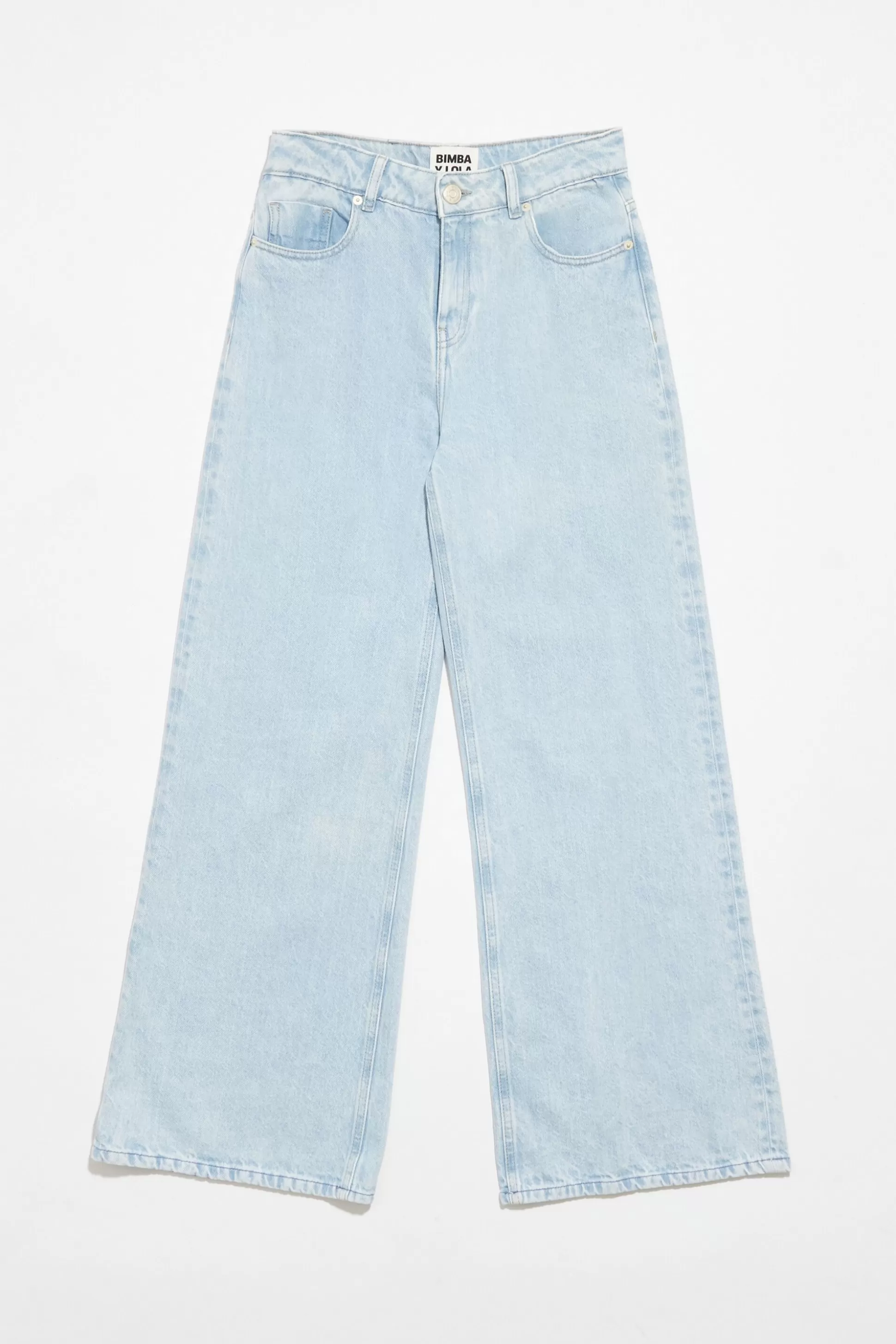 Best Sale BIMBA Y LOLA Wide Leg - Jeans Largas Azuis Light Blue